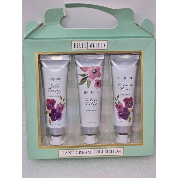 Belle Maison Hand Cream Collection Gift Set Silk Peony Satin Tulip Aroma Rose - Picture 1 of 2